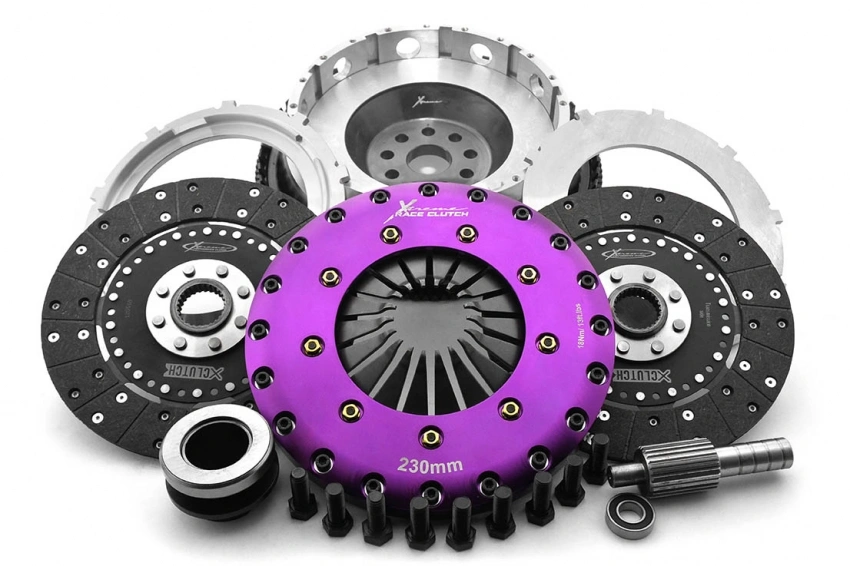 How to Choose Your Xtreme Performance Clutch Kit Xtreme Performance clutch kit display showing various clutch components and technical specifications for proper selection
