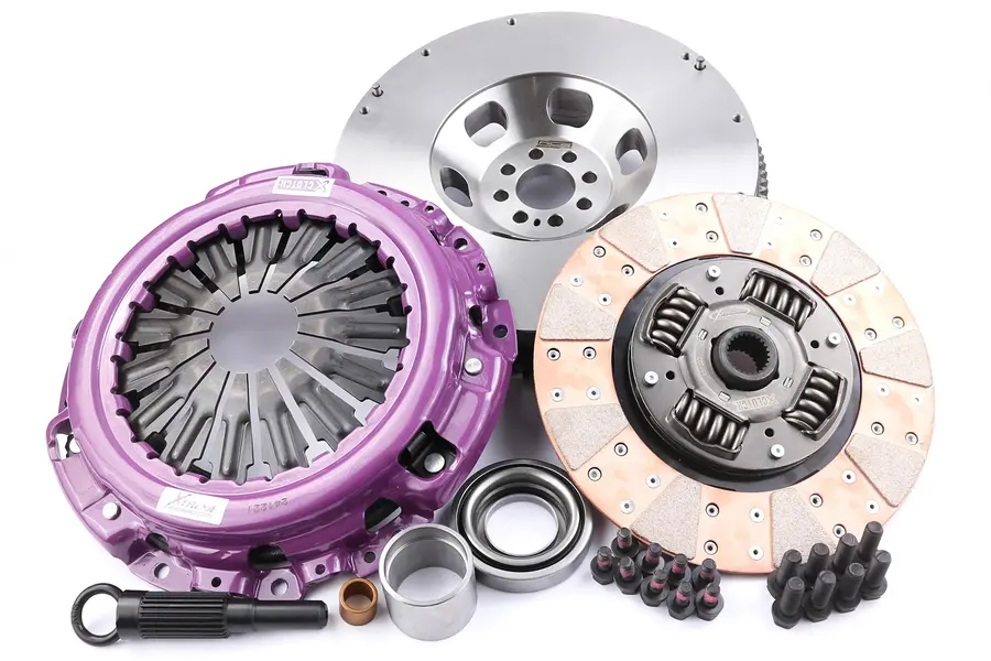 Nissan Z Cushioned Ceramic Clutch Upgrade - Street & Track Use Nissan Z cushioned ceramic clutch upgrade kit KNI25530-1C with cushioned ceramic friction disc for street and mild track use, 930 Nm torque capacity