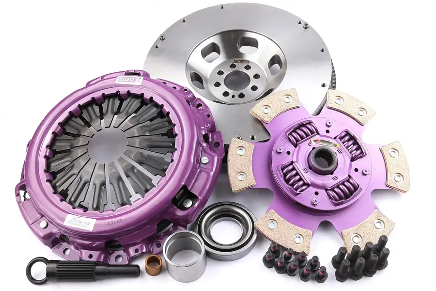 Nissan Z Sprung Ceramic Clutch Upgrade - 930 Nm Torque Capacity Nissan Z sprung ceramic clutch upgrade kit KNI25530-1B with ceramic friction disc and performance components for 930 Nm torque capacity